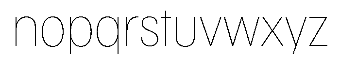 Maxisud Thin Font LOWERCASE