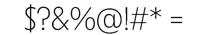 MaxisudInktrap Extralight Font OTHER CHARS