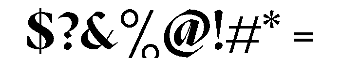 MaziusDisplay Bold Font OTHER CHARS