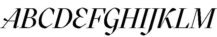 MaziusDisplay Extraitalic Font UPPERCASE