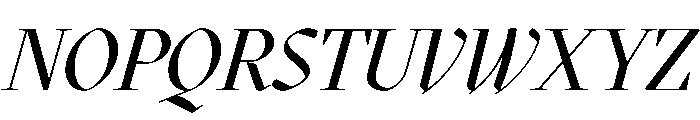 MaziusDisplay Extraitalic Font UPPERCASE