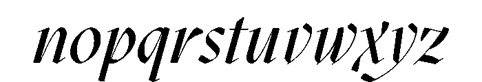 MaziusDisplay Extraitalic Font LOWERCASE