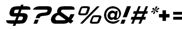 Mania Extended Oblique Font OTHER CHARS