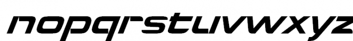 Mania Extended Oblique Font LOWERCASE