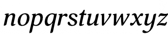 Margon 360 Medium Italic Font LOWERCASE