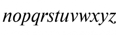 Maryam Italic Font LOWERCASE
