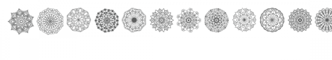 mandala dingbat font Font LOWERCASE