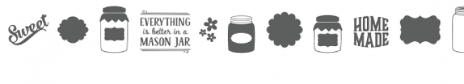 mason jar dingbats font Font UPPERCASE