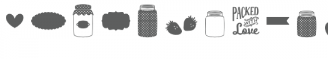 mason jar dingbats font Font LOWERCASE