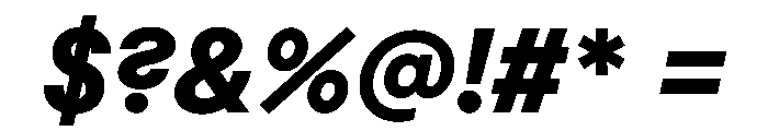 Macan Hebrew Extra Bold Italic Font OTHER CHARS