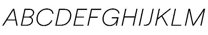 Macan Hebrew Extra Light Italic Font UPPERCASE