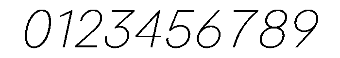 Macan Hebrew Thin Italic Font OTHER CHARS