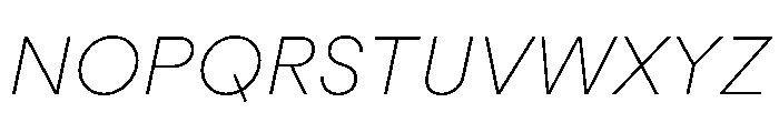 Macan Hebrew Thin Italic Font UPPERCASE