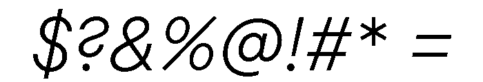 Macan Light Italic Font OTHER CHARS