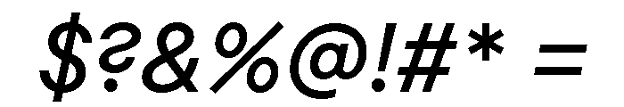 Macan Medium Italic Font OTHER CHARS