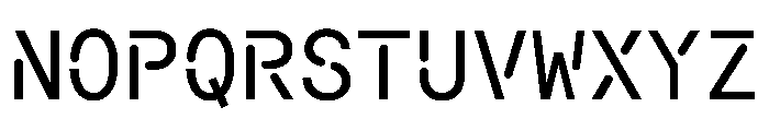 Macan Mono Stencil Book Font UPPERCASE