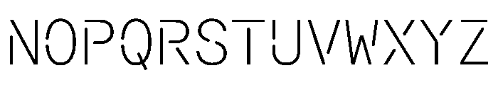 Macan Mono Stencil Extra Light Font UPPERCASE