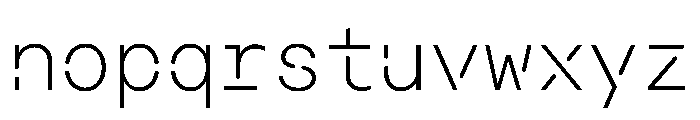 Macan Mono Stencil Extra Light Font LOWERCASE