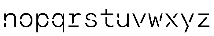Macan Mono Stencil Light Font LOWERCASE