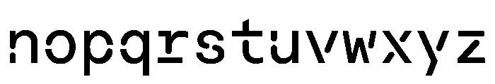 Macan Mono Stencil Medium Font LOWERCASE