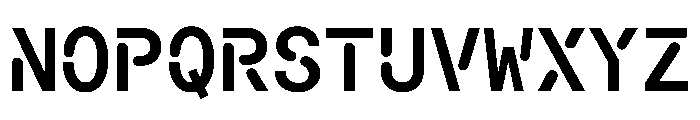 Macan Mono Stencil Semi Bold Font UPPERCASE