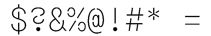 Macan Mono Stencil Thin Font OTHER CHARS