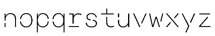 Macan Mono Stencil Thin Font LOWERCASE