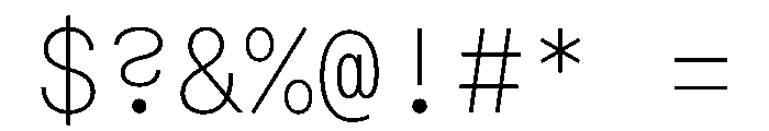 Macan Mono Thin Font OTHER CHARS