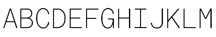 Macan Mono Thin Font UPPERCASE