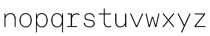 Macan Mono Thin Font LOWERCASE