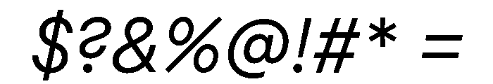 Macan Regular Italic Font OTHER CHARS