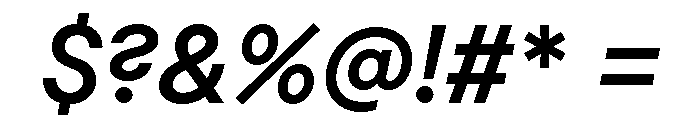 Macan Semi Bold Italic Font OTHER CHARS