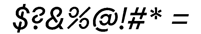Macan Stencil Book Italic Font OTHER CHARS