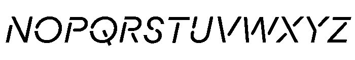 Macan Stencil Book Italic Font UPPERCASE
