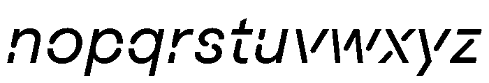 Macan Stencil Book Italic Font LOWERCASE