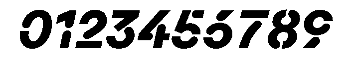 Macan Stencil Extra Bold Italic Font OTHER CHARS