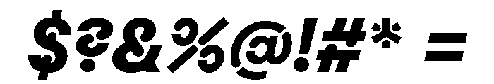 Macan Stencil Extra Bold Italic Font OTHER CHARS