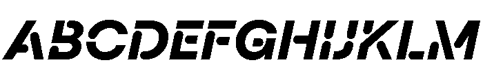 Macan Stencil Extra Bold Italic Font UPPERCASE