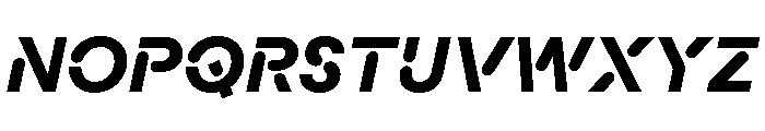 Macan Stencil Extra Bold Italic Font UPPERCASE