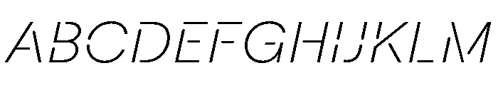 Macan Stencil Extra Light Italic Font UPPERCASE