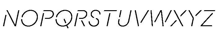 Macan Stencil Extra Light Italic Font UPPERCASE