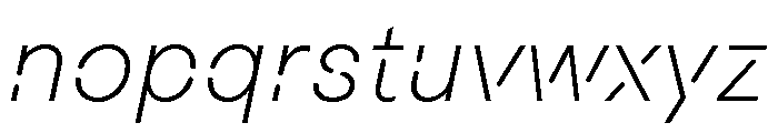 Macan Stencil Extra Light Italic Font LOWERCASE