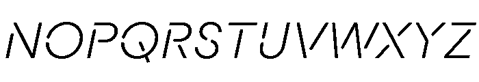 Macan Stencil Light Italic Font UPPERCASE