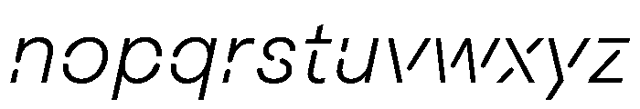 Macan Stencil Light Italic Font LOWERCASE