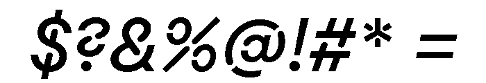 Macan Stencil Medium Italic Font OTHER CHARS