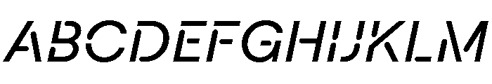 Macan Stencil Medium Italic Font UPPERCASE