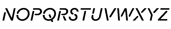Macan Stencil Medium Italic Font UPPERCASE