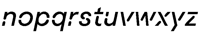 Macan Stencil Medium Italic Font LOWERCASE