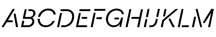 Macan Stencil Regular Italic Font UPPERCASE
