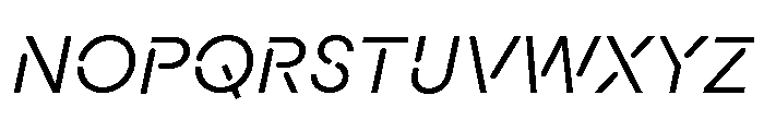 Macan Stencil Regular Italic Font UPPERCASE
